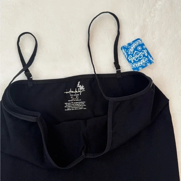 NWT Free People Black Seamless Mini Slip Size M/L - Picture 4 of 7